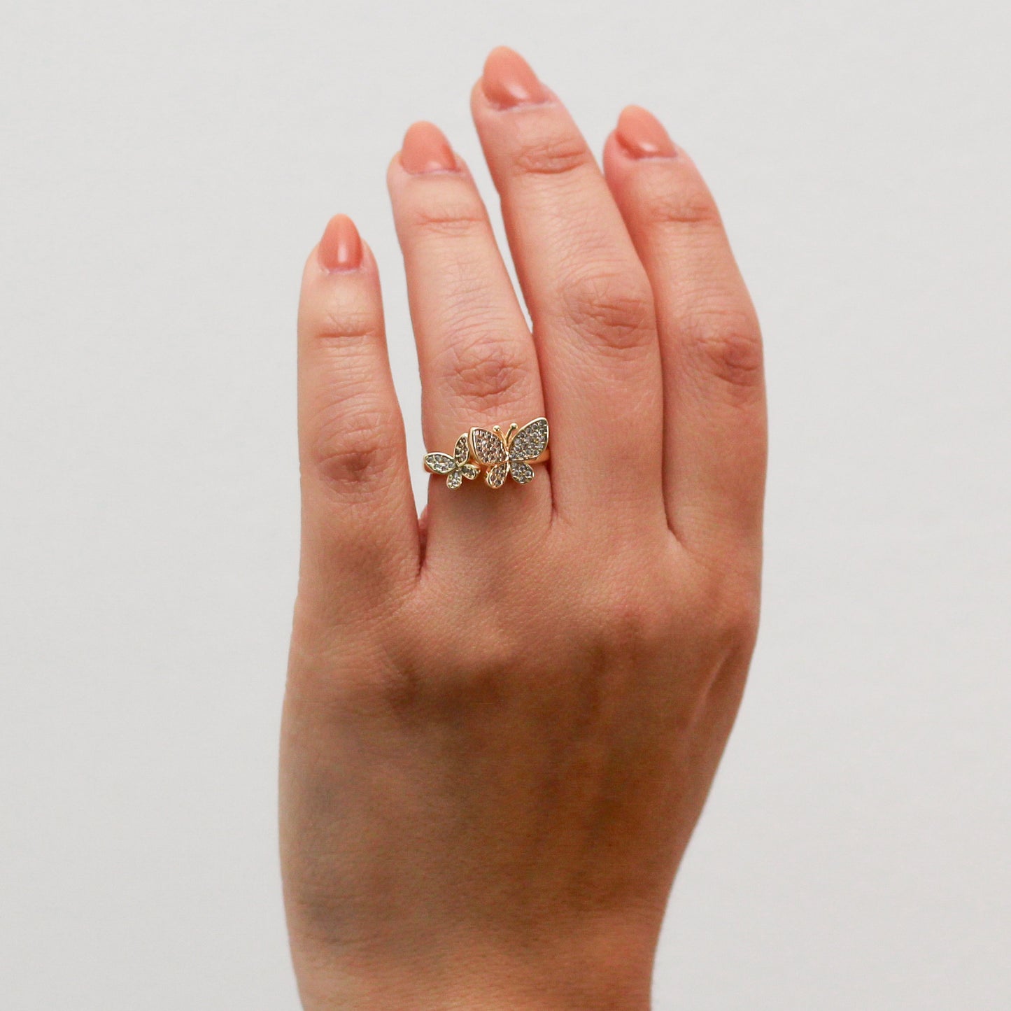 Anillo ajustable baño de oro
