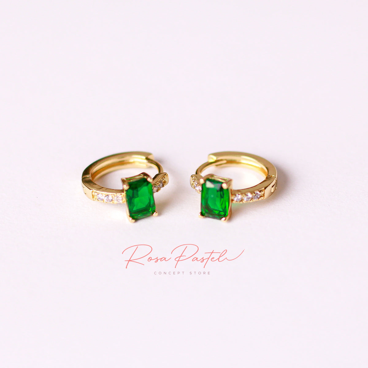 Arete en baño de oro 18k