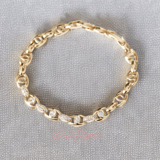 Pulsera en baño de oro 18k