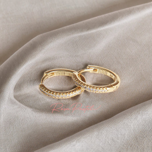 Aretes en baño de oro 18k