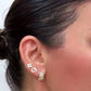 Aretes en baño de oro 18k