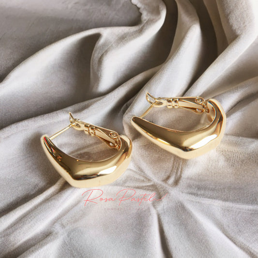 Aretes en baño de oro 18k