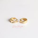Aretes en baño de oro 18k