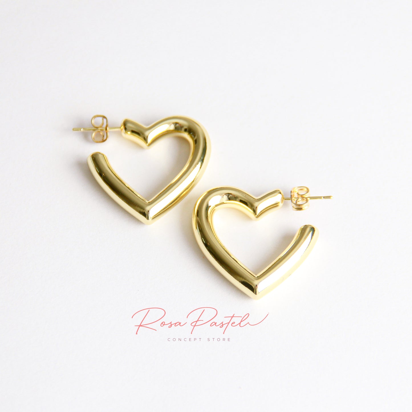 Aretes en baño de oro 18k