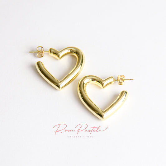 Aretes en baño de oro 18k