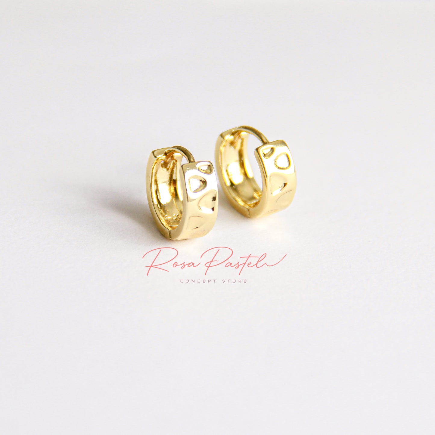 Aretes en baño de oro 18k
