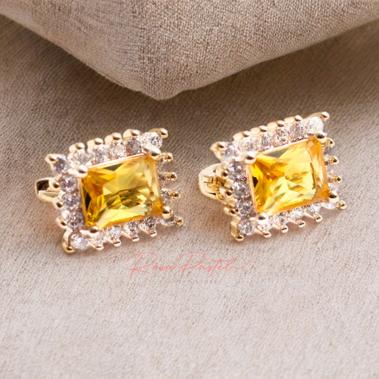Arete en baño de oro 18k