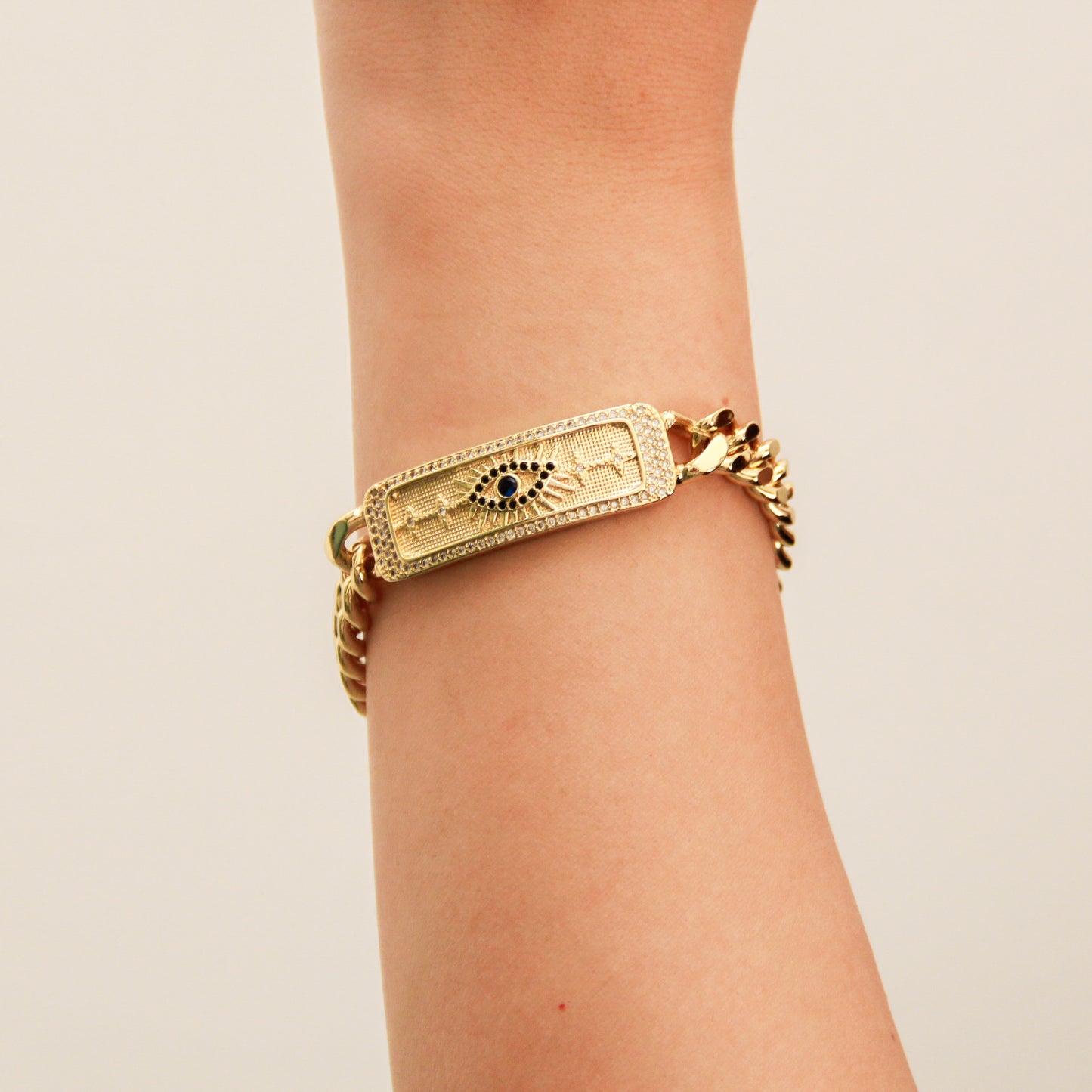 Pulsera en baño de oro 18k