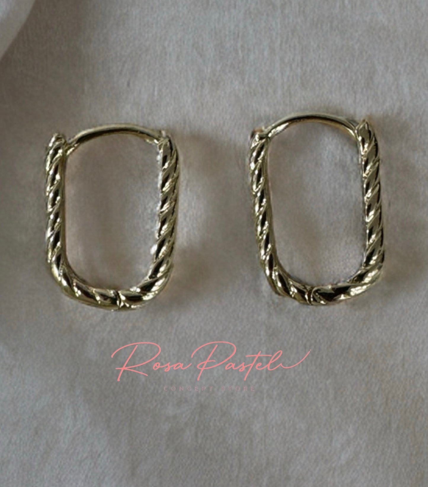 Aretes en baño de oro 18k