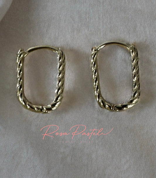 Aretes en baño de oro 18k