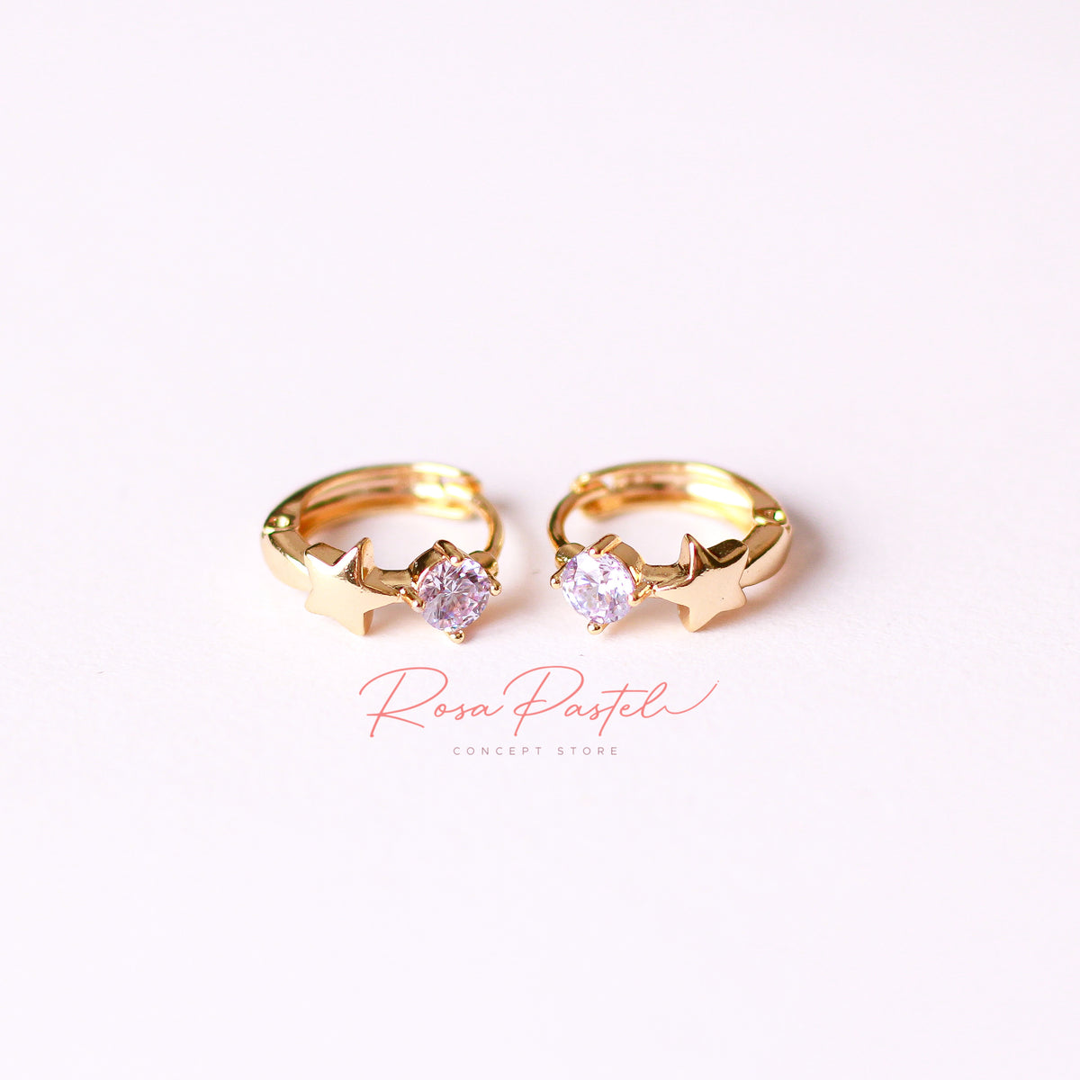 Arete en baño de oro 18k