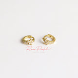 Aretes MINI en baño de oro 18k