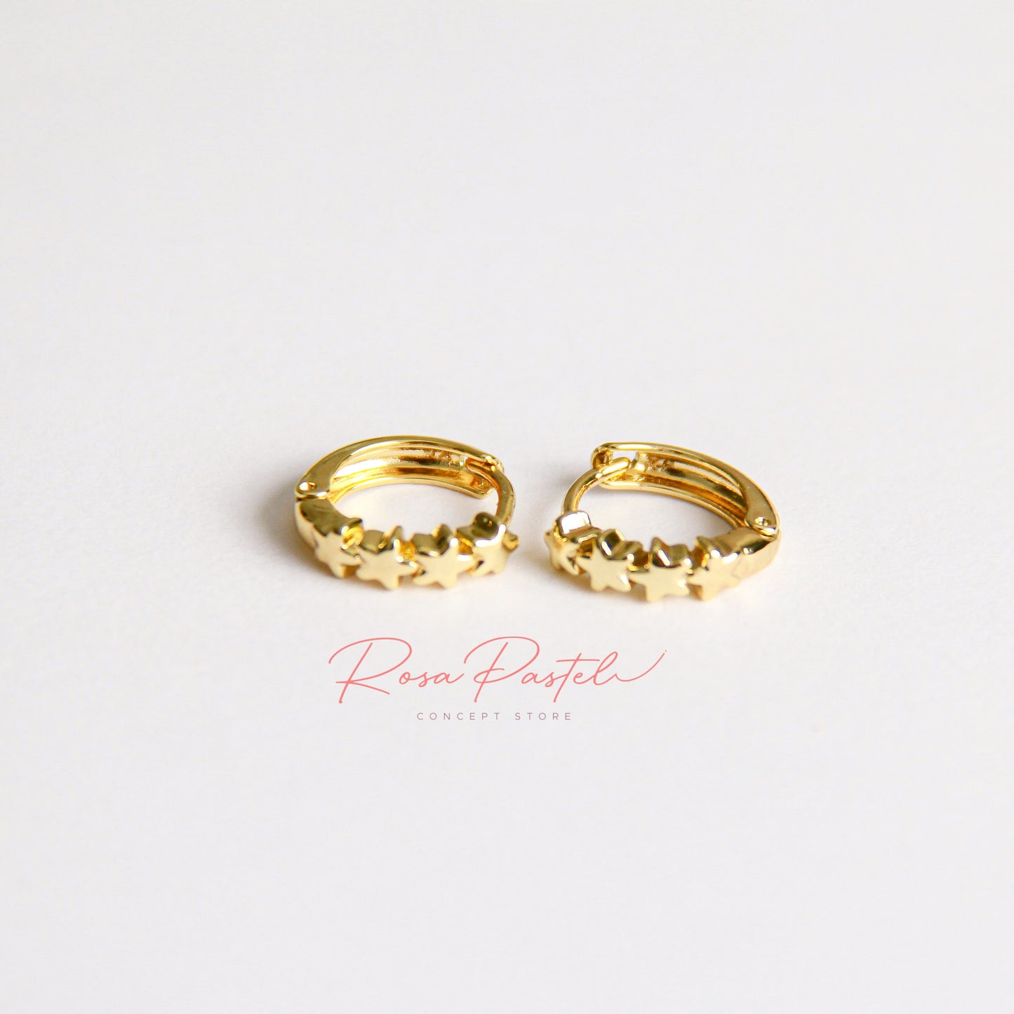 Aretes en baño de oro 18k