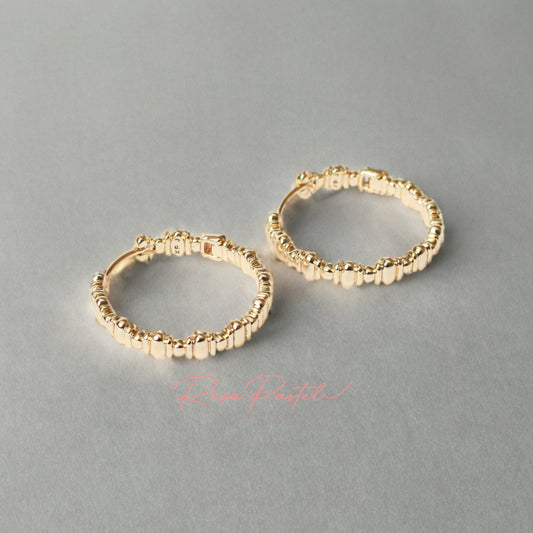 Arete en baño de oro 18k