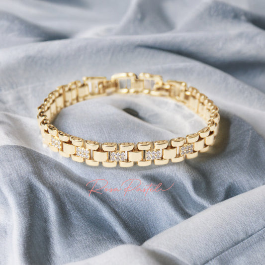 Pulsera en baño de oro 18k