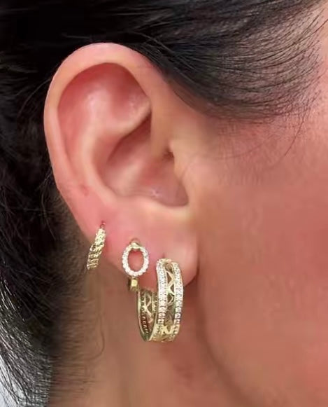 Aretes en baño de oro 18k