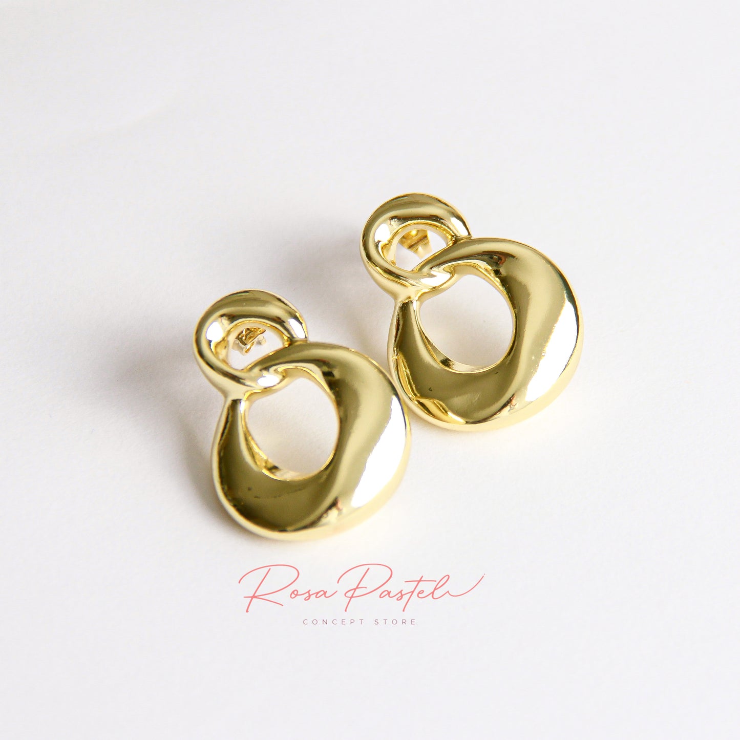 Aretes en baño de oro 18k