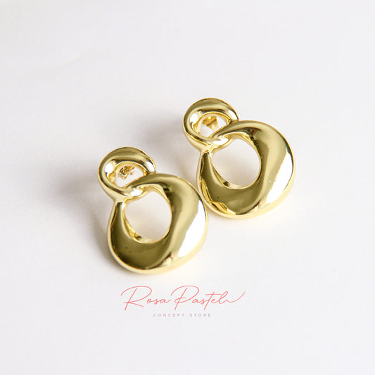Aretes en baño de oro 18k
