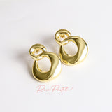 Aretes en baño de oro 18k