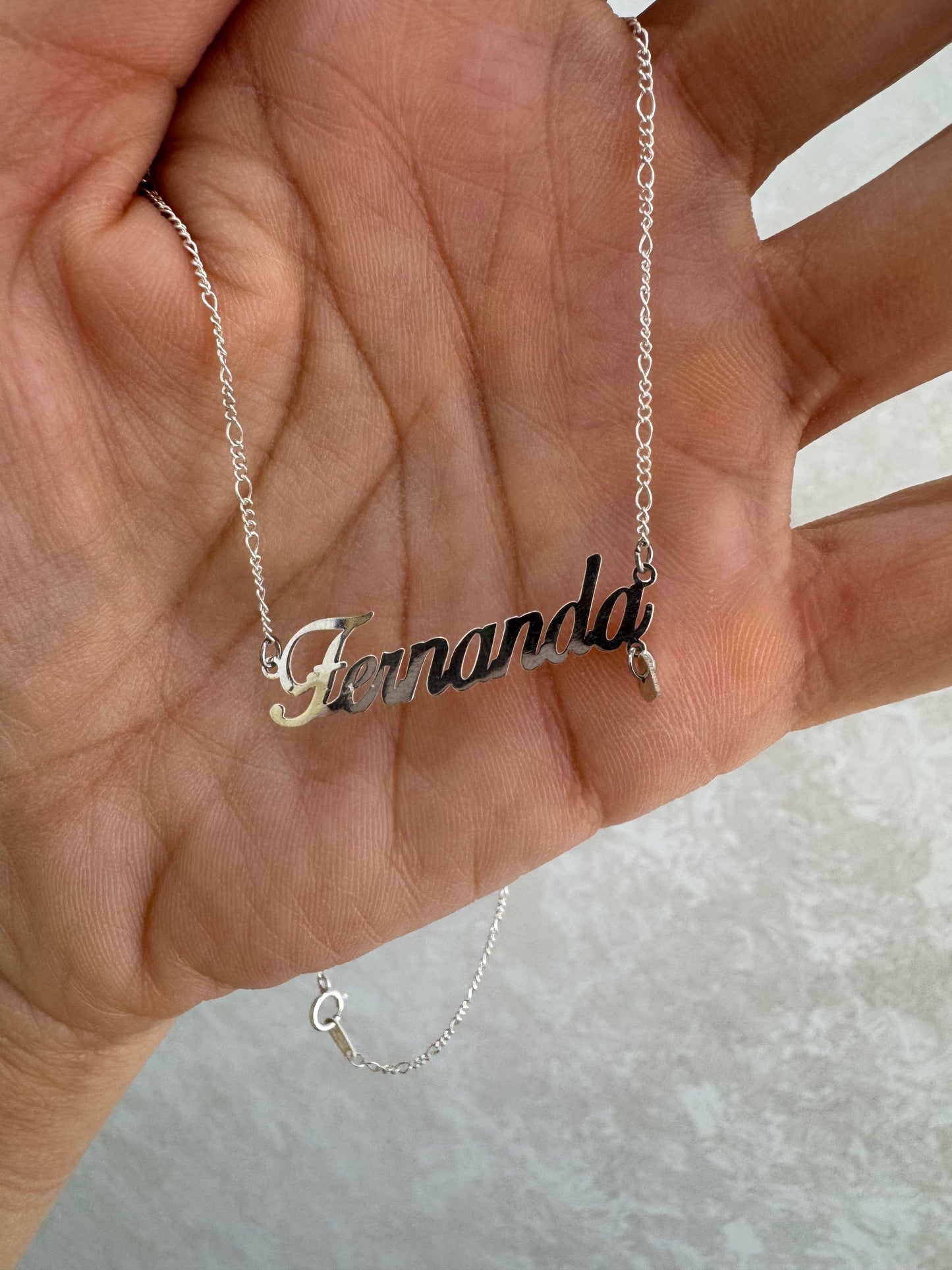 Cadena personalizada de plata