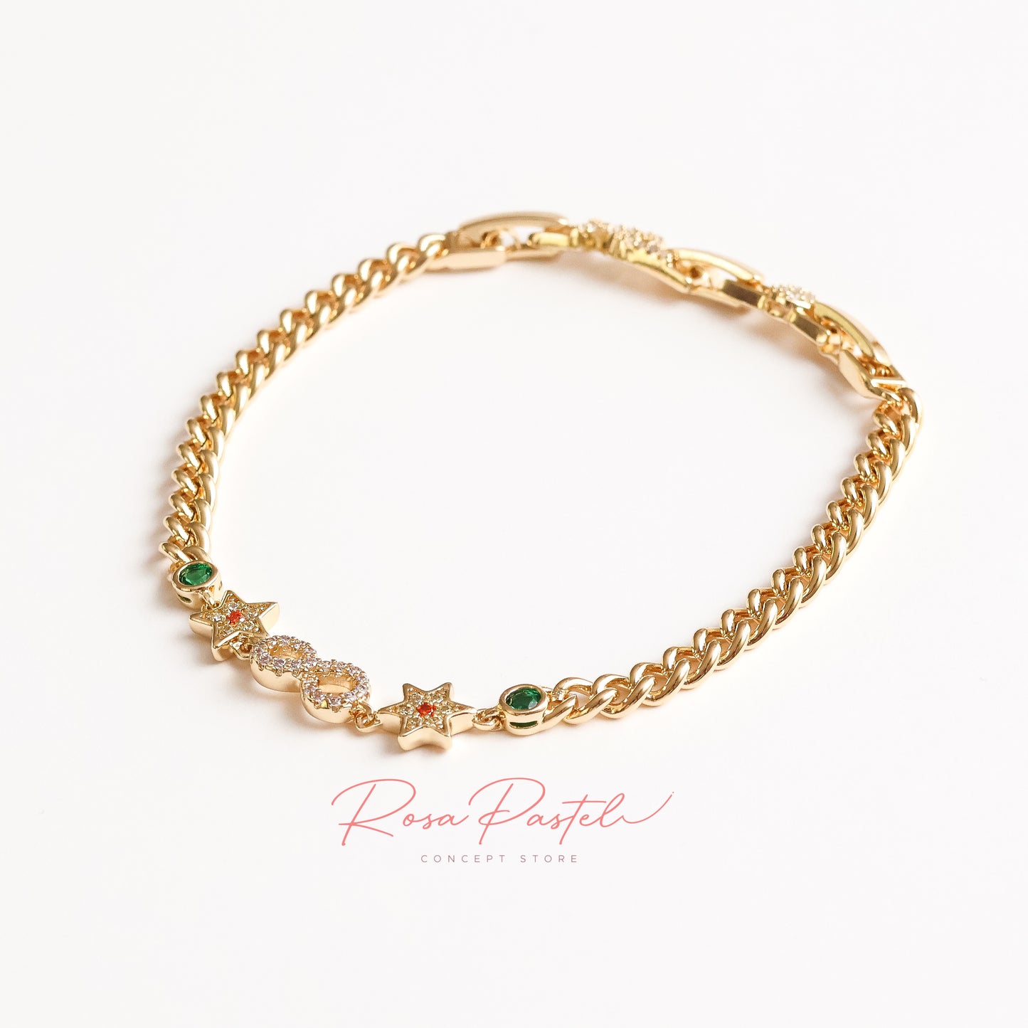 Pulsera en baño de oro 18k