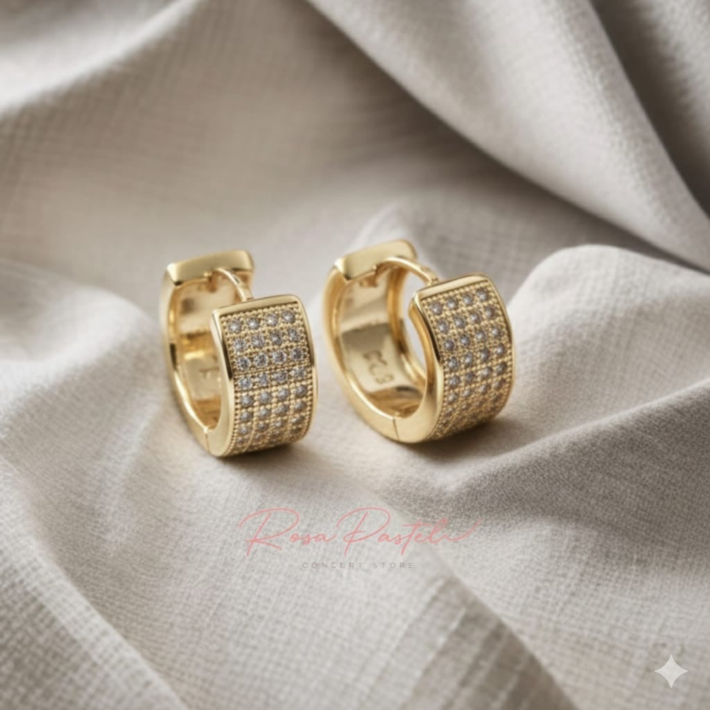 Arete en baño de oro 18k