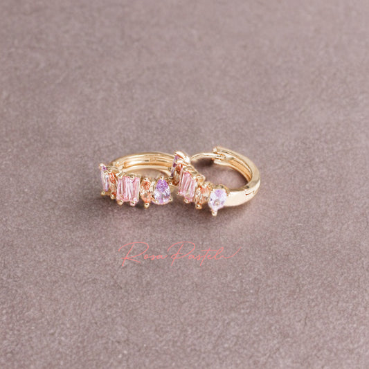 Aretes en baño de oro 18K