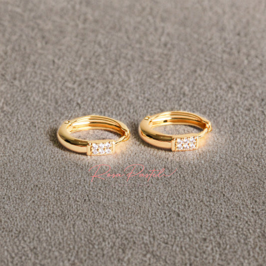 Arete en baño de oro 18K