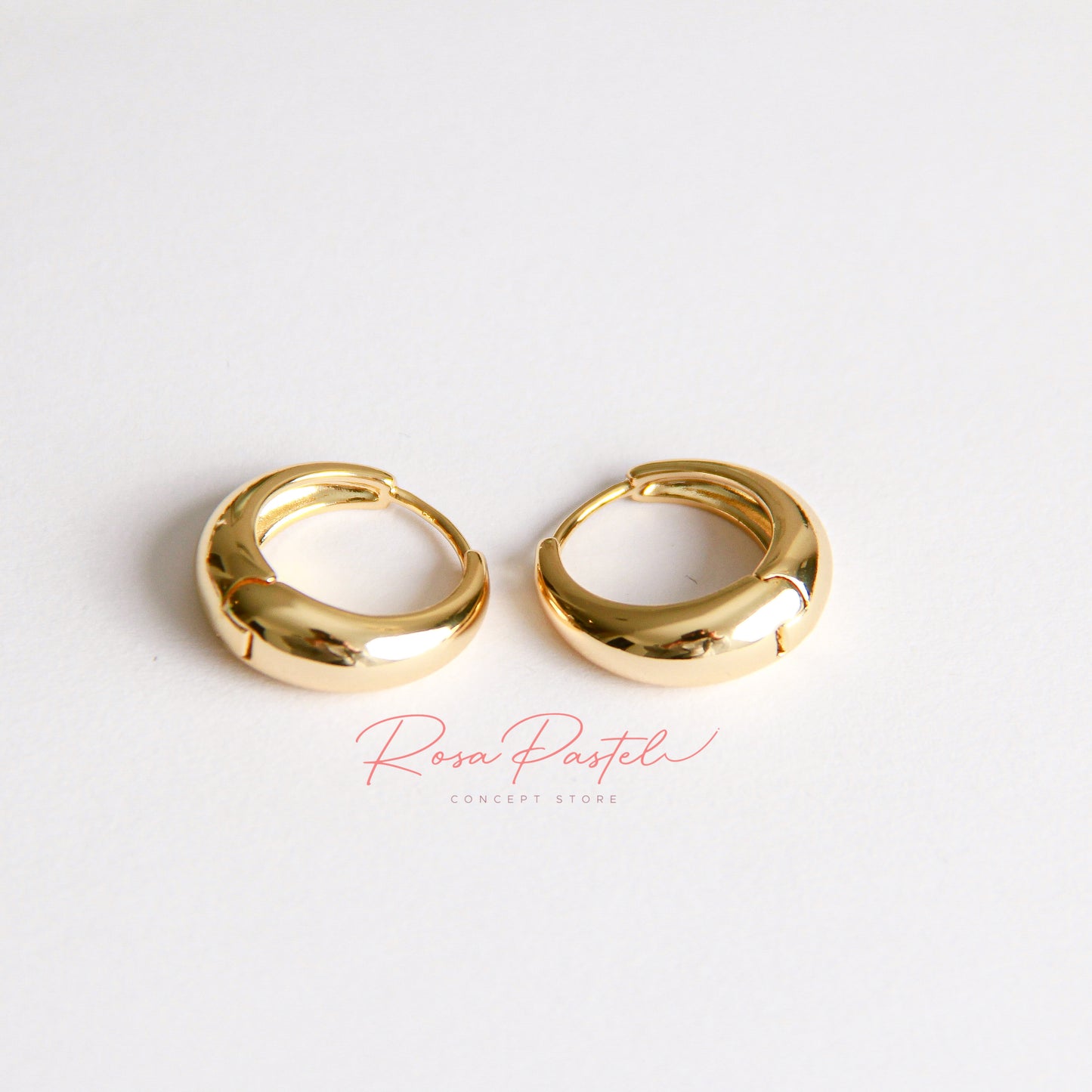 Aretes en baño de oro 18k