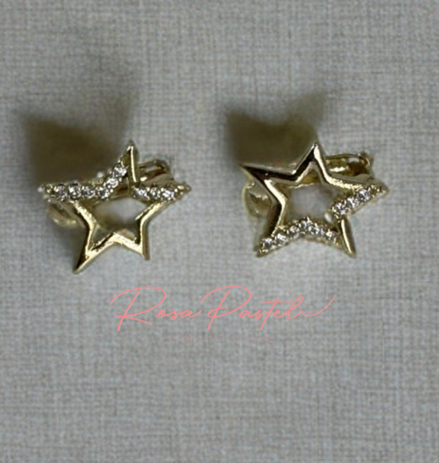 Aretes en baño de oro 18k
