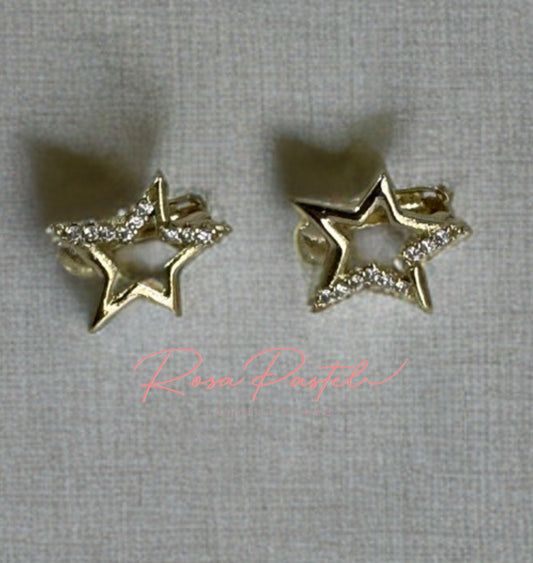Aretes en baño de oro 18k