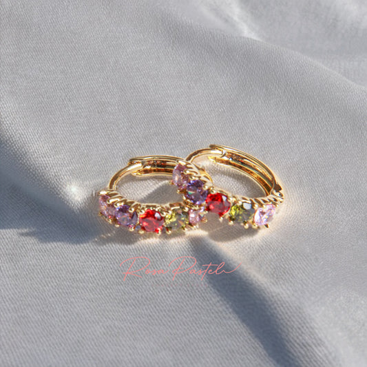Aretes en baño de oro 18k