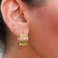 Aretes en baño de oro 18k