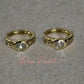 Aretes en baño de oro 18k