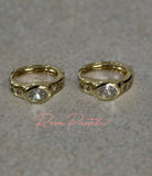 Aretes en baño de oro 18k