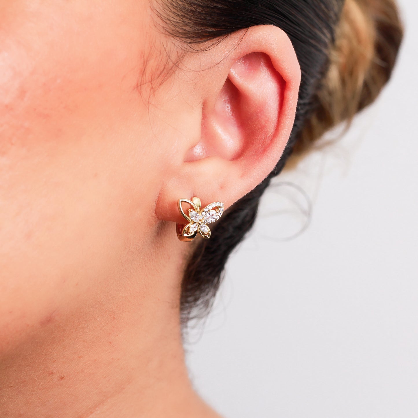 Arete en baño de oro 18K