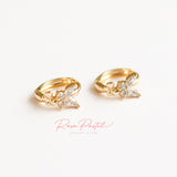 Aretes en baño de oro 18k