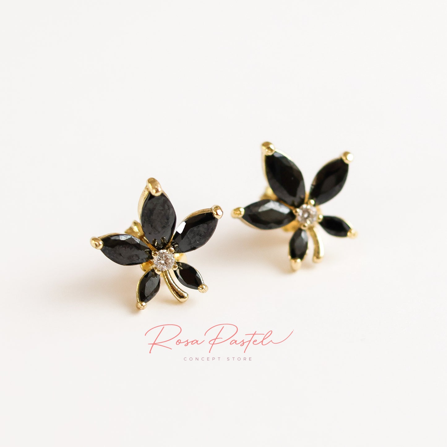 Aretes en baño de oro 18k