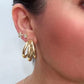 Aretes en baño de oro 18k
