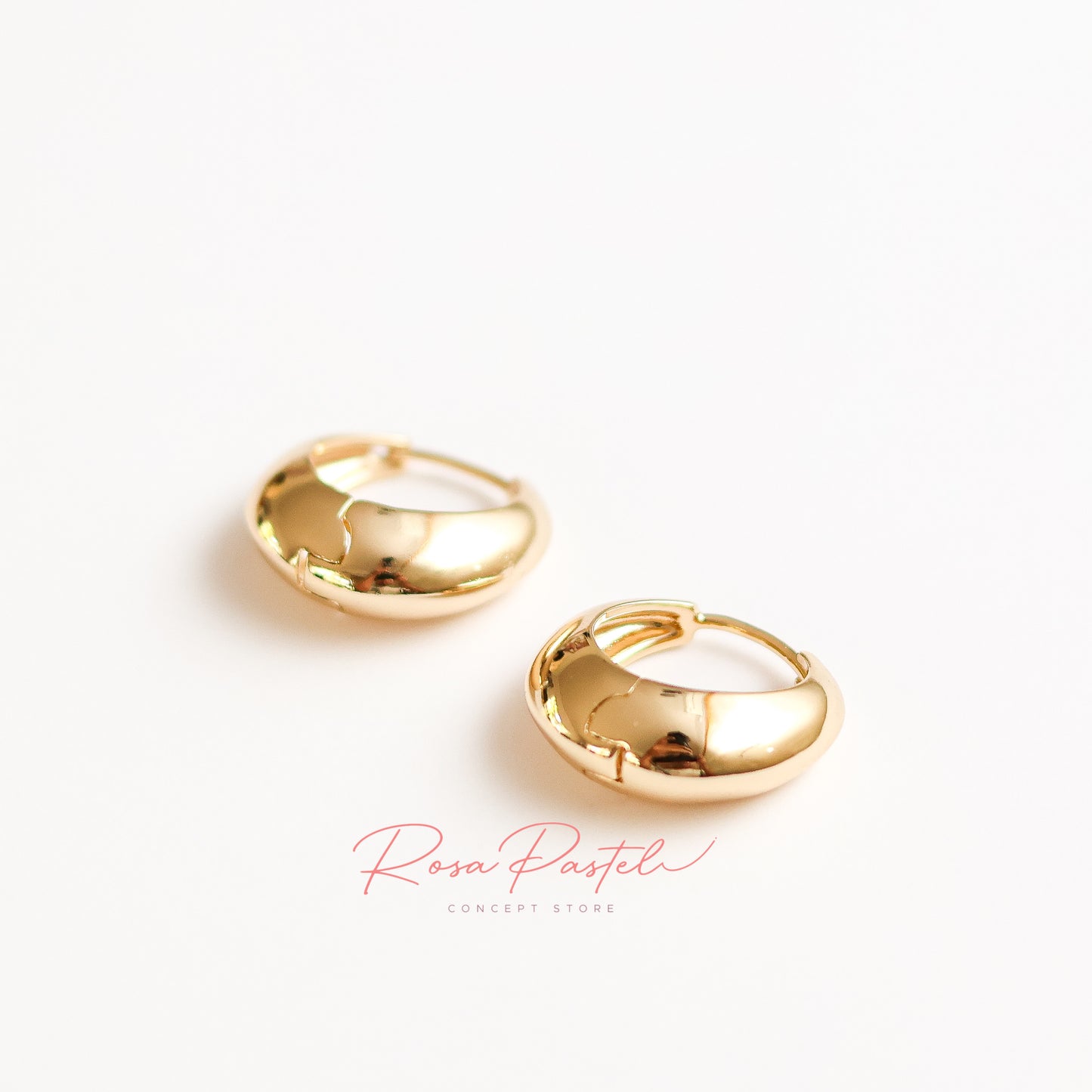 Aretes en baño de oro 18k