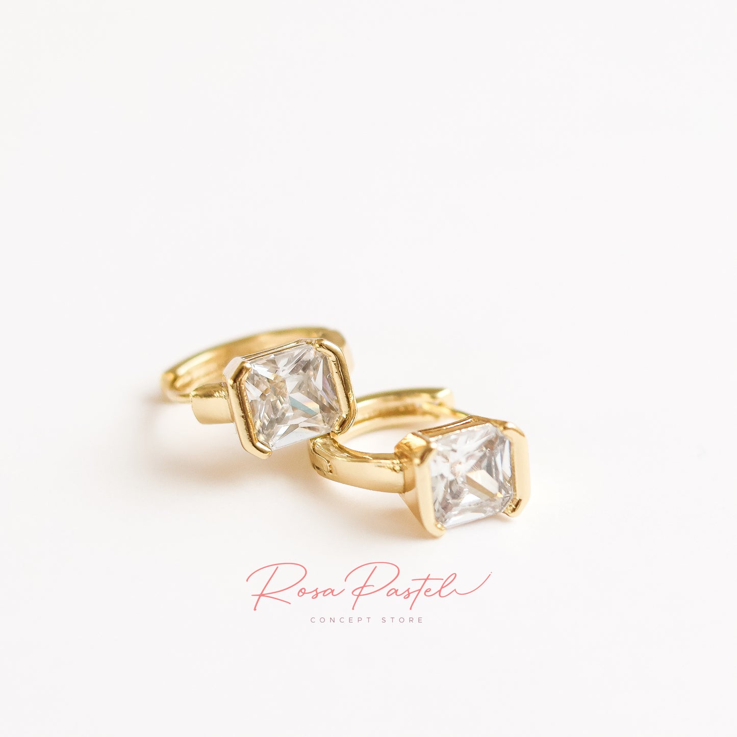 Aretes en baño de oro 18k