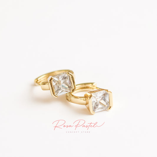 Aretes en baño de oro 18k