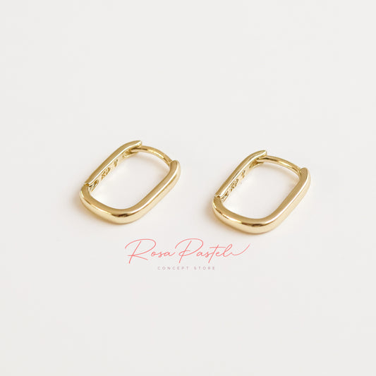 Aretes en baño de oro 18k