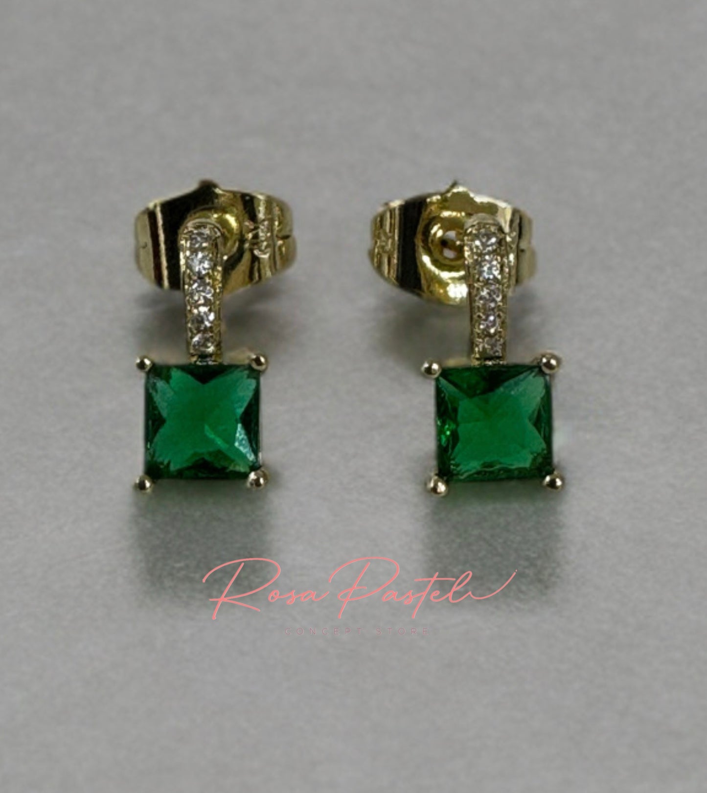 Aretes en baño de oro 18k