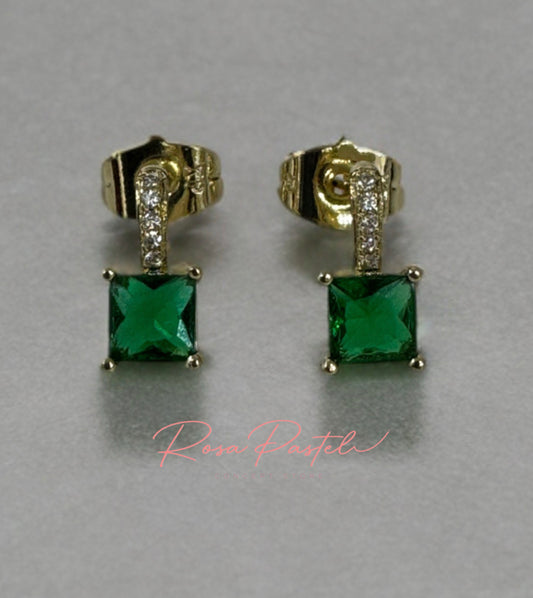 Aretes en baño de oro 18k