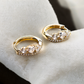 Arete en baño de oro 18 kilates