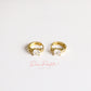 Aretes en baño de oro 18k
