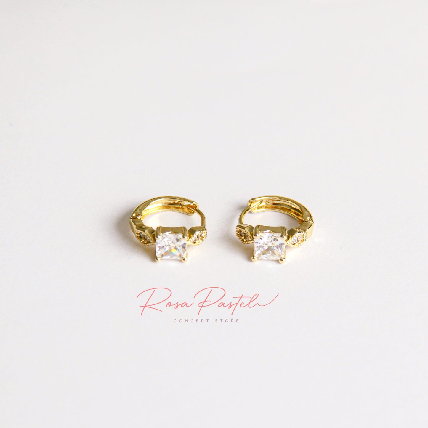 Aretes en baño de oro 18k