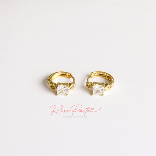 Aretes en baño de oro 18k