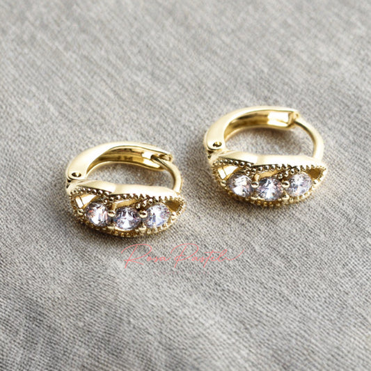 Arete en baño de oro 18k